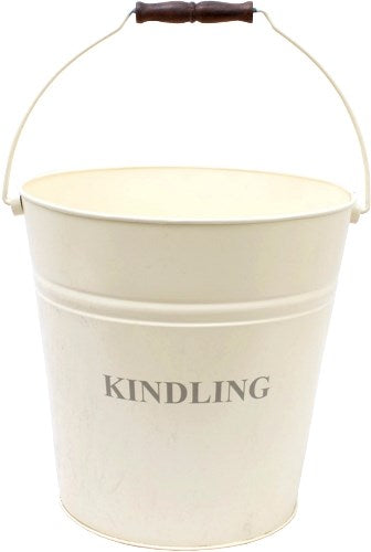 Ivory Printed Kindling Bucket 23116