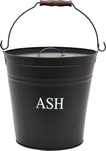 Black Printed Ash Bucket & Lid 23119